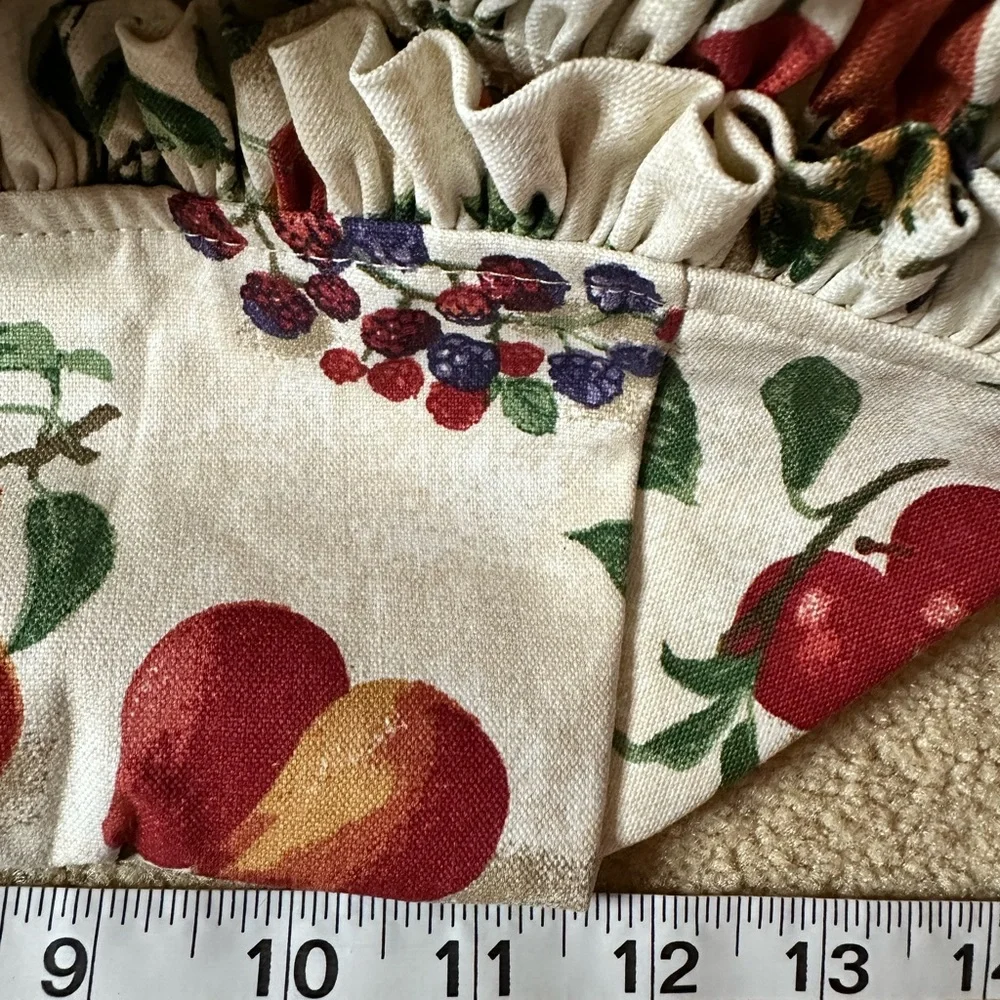 Longaberger fruit medley pantry fruit fabric basket liner